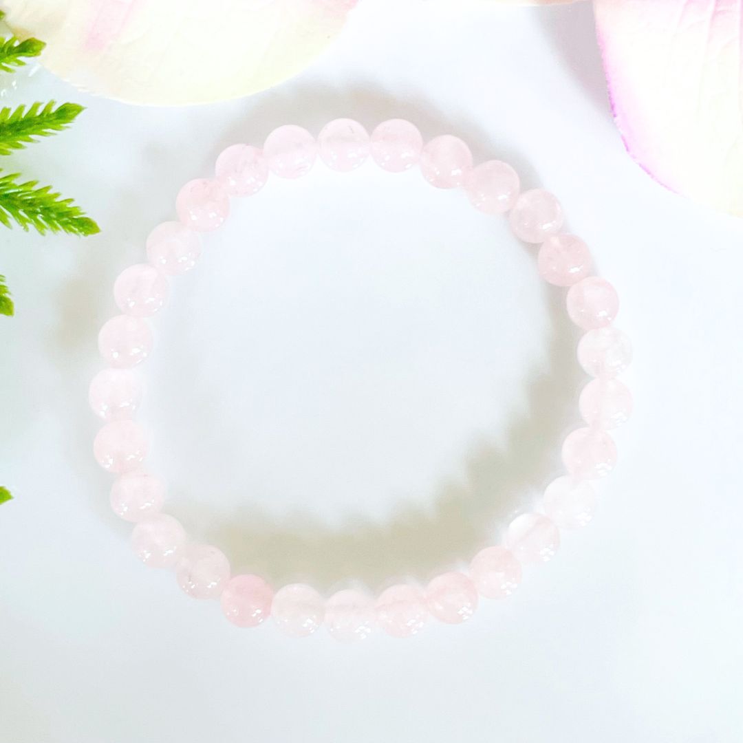6mm Rose Quartz Gemstone Bracelet