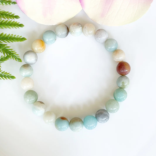 8mm Amazonite Beaded Bracelet for Anti-Anxiety