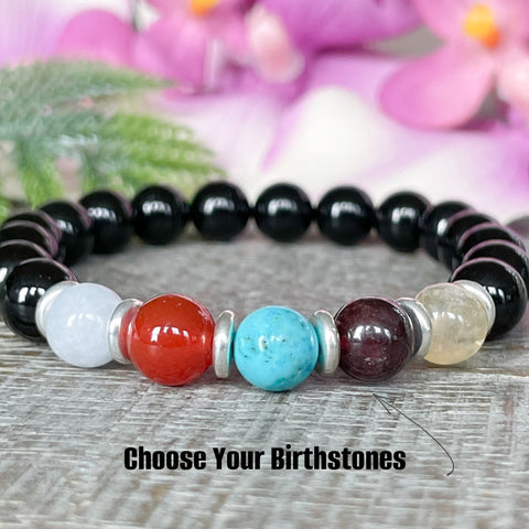 Personalized Family Birthstone Protection Bracelet