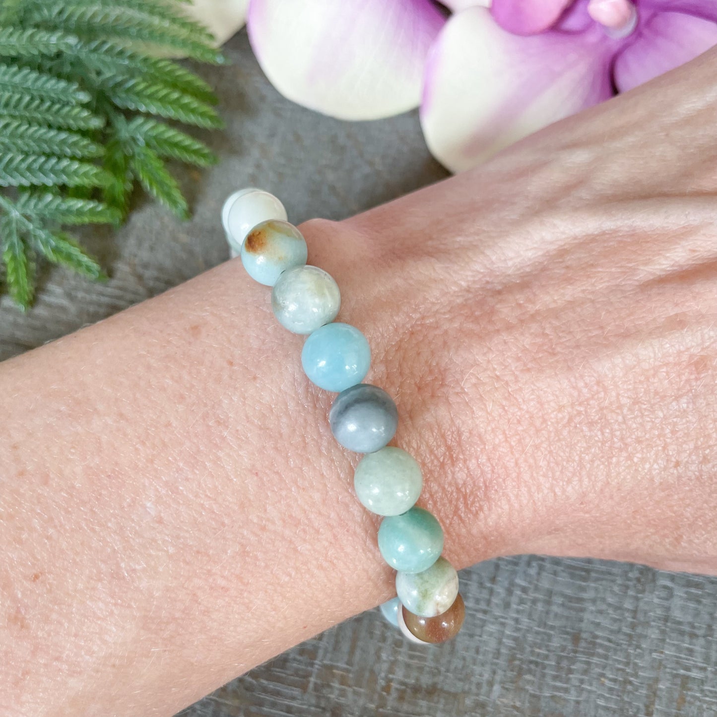 8mm Amazonite Beaded Bracelet for Anti-Anxiety