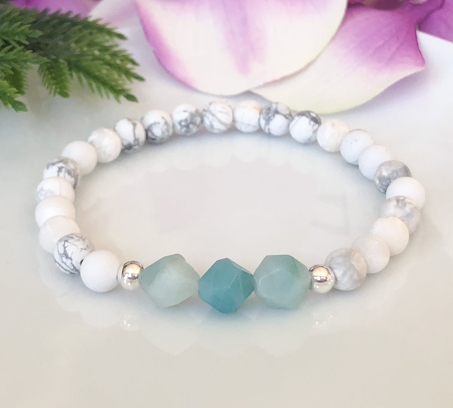 Amazonite Healing Crystals Anxiety Bracelet