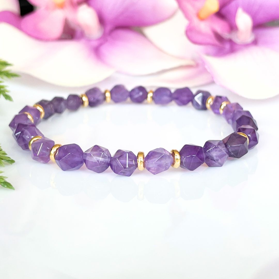 Amethyst Healing Crystal Bracelet for Women