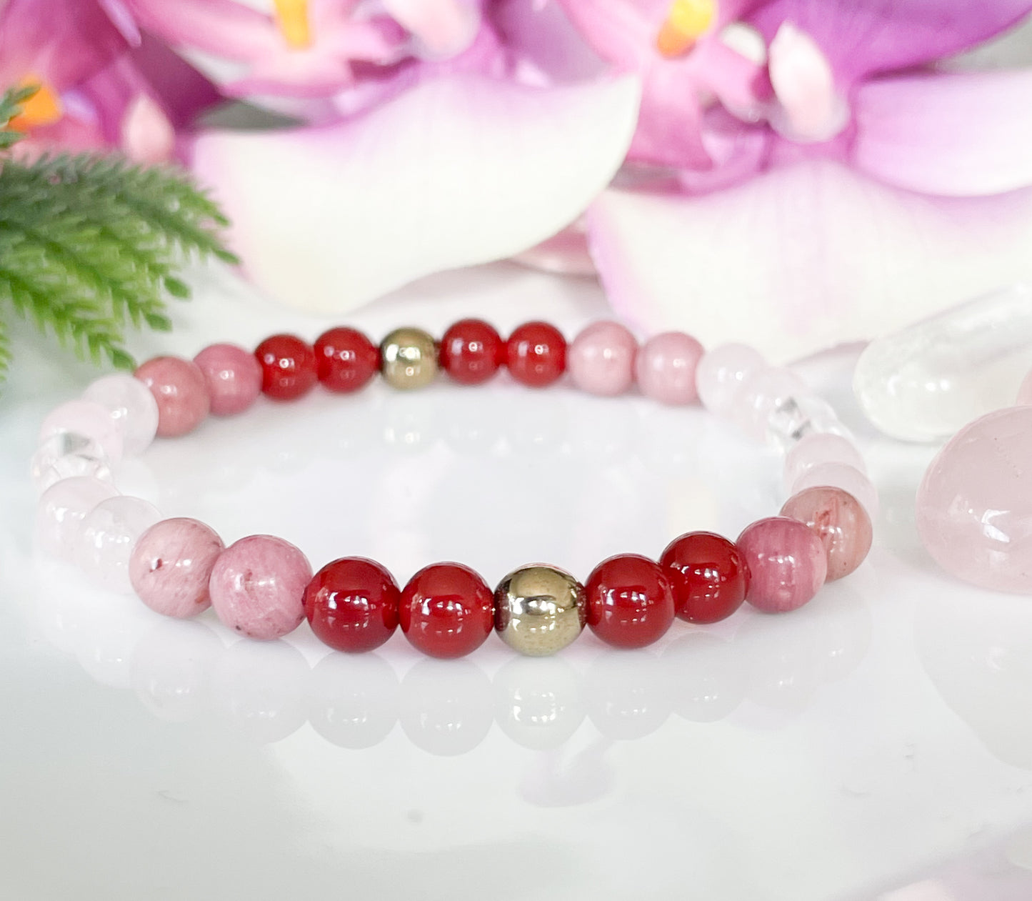 Front view of Taurus Zodiac Crystal Bracelet