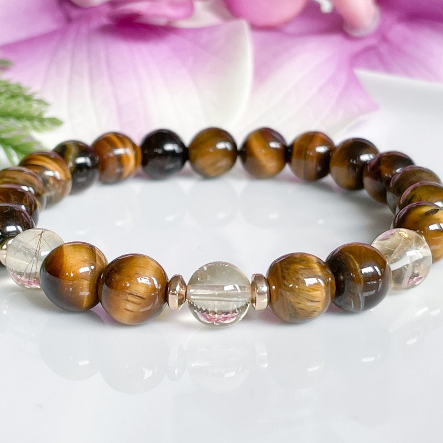 Citrine and Tigers Eye Healing Stone Bracelet