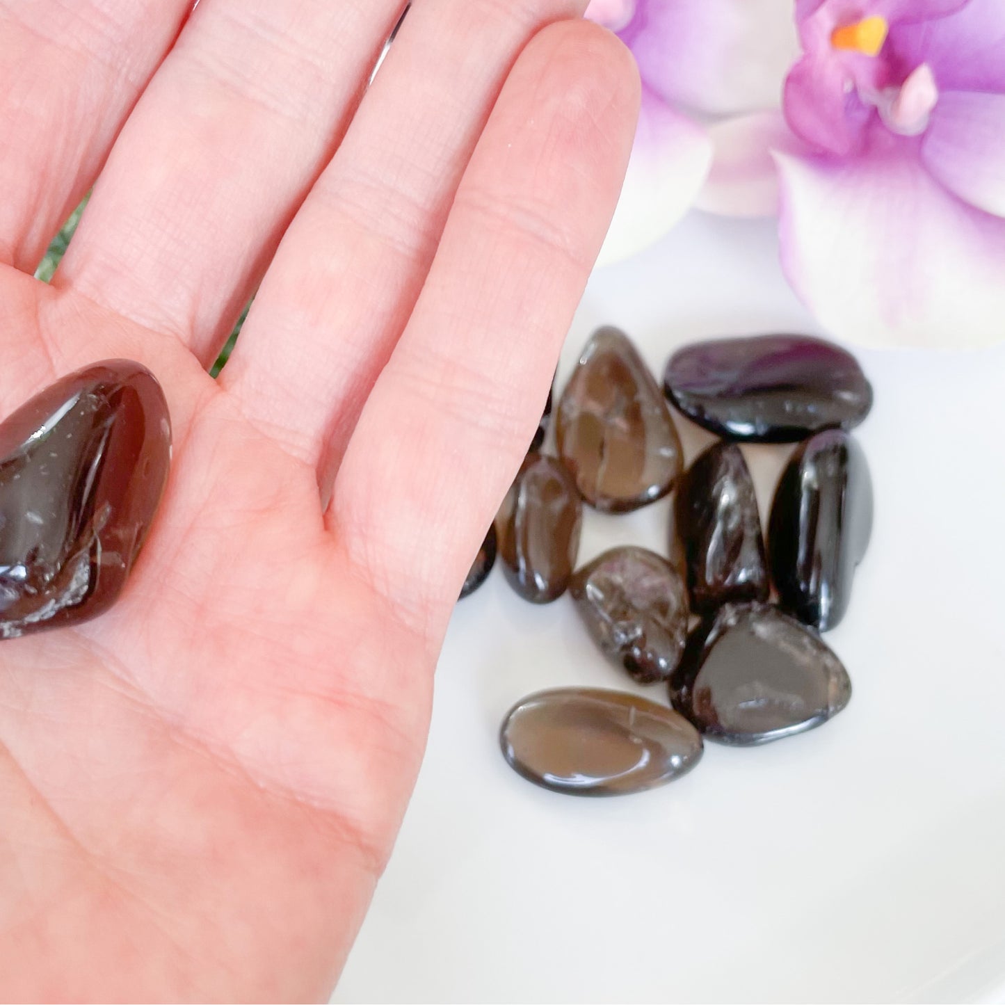 smoky quartz tumbled crystals