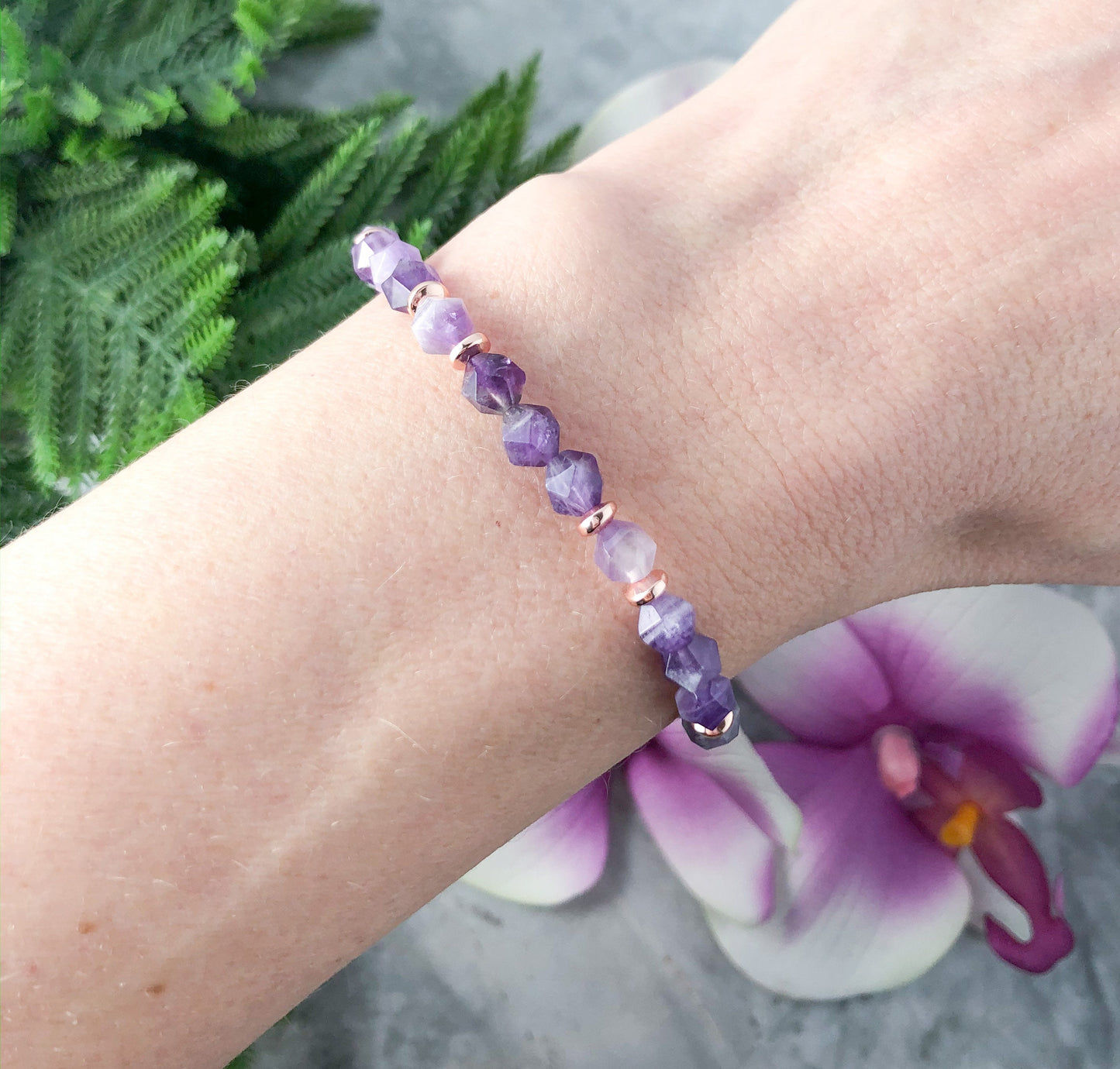 Amethyst Healing Crystal Bracelet for Women