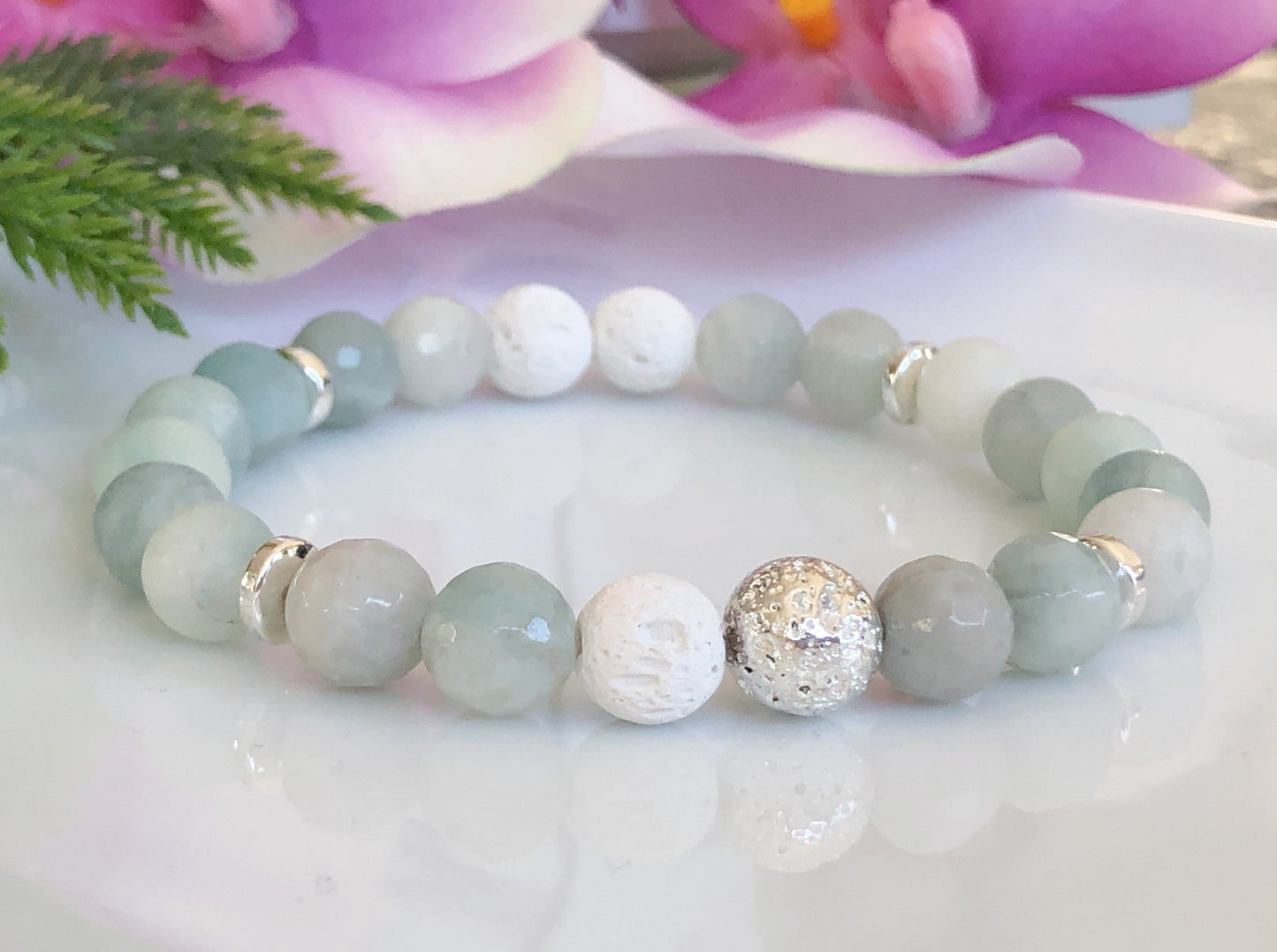 Aquamarine Essential Oil Diffuser Bracelet