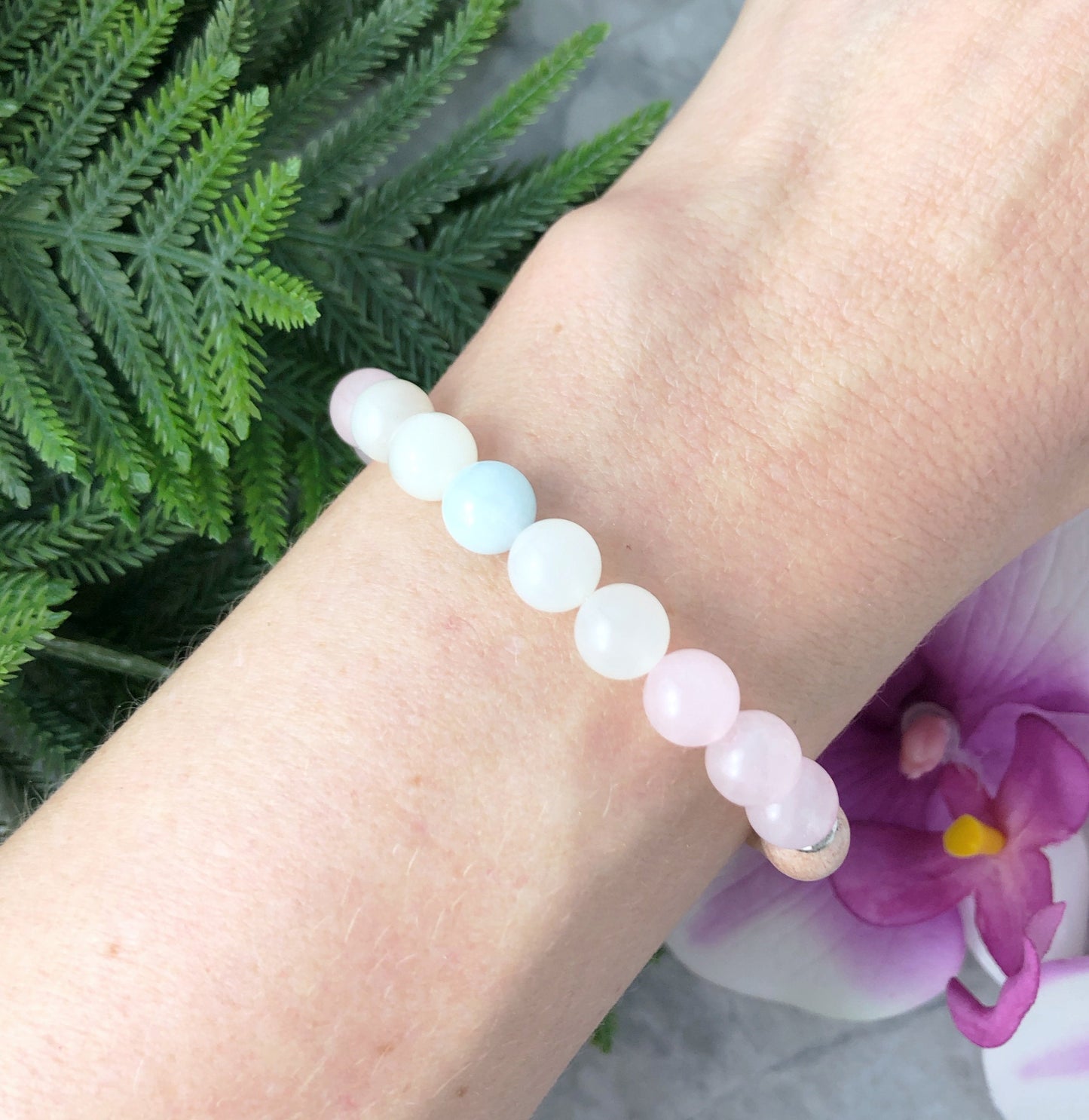 Fertility Bracelet | Aquamarine, Rose Quartz, Moonstone