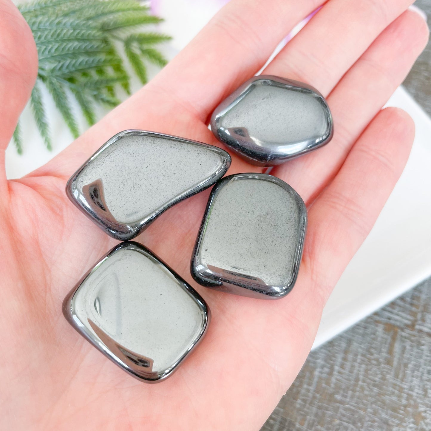 Hematite Crystal MEDIUM Tumbled Stone