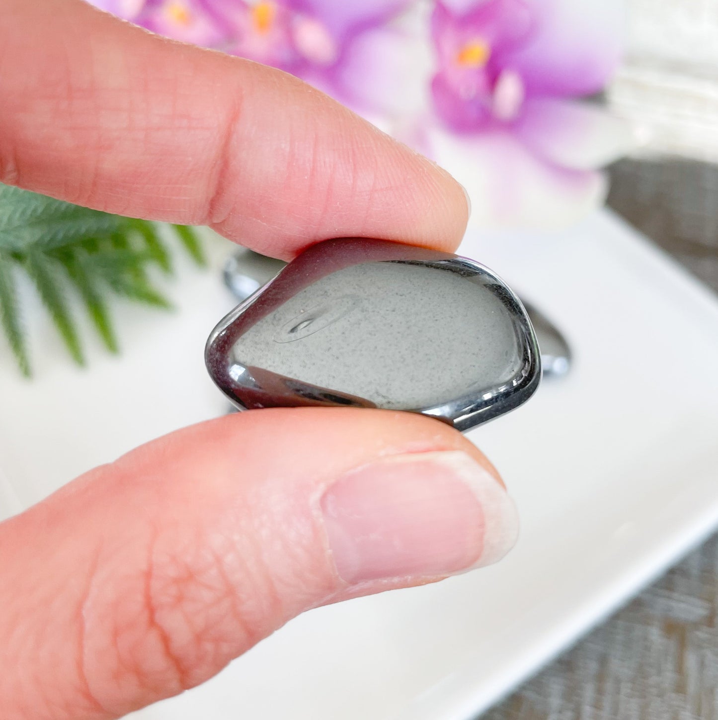 Hematite Crystal MEDIUM Tumbled Stone
