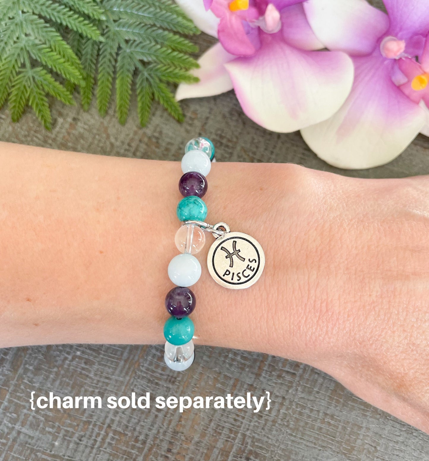 Pisces Zodiac Gemstone Bracelet
