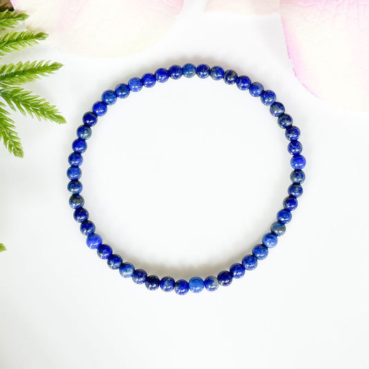 4mm lapis lazuli crystal bracelet