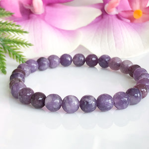 Purple Lepidolite Healing Crystals Bracelet