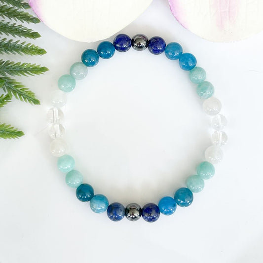 Overhead view of the Gemini Zodiac Crystal Bracelet