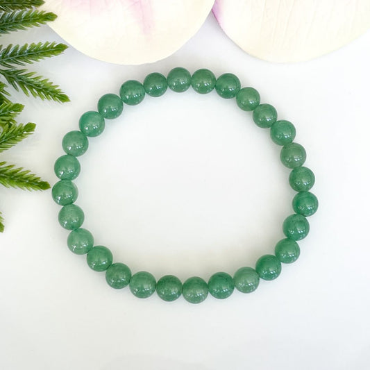 6mm green aventurine beaded bracelet