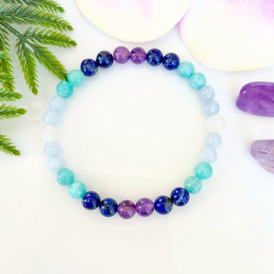 6mm Pisces Zodiac Crystal Bracelet