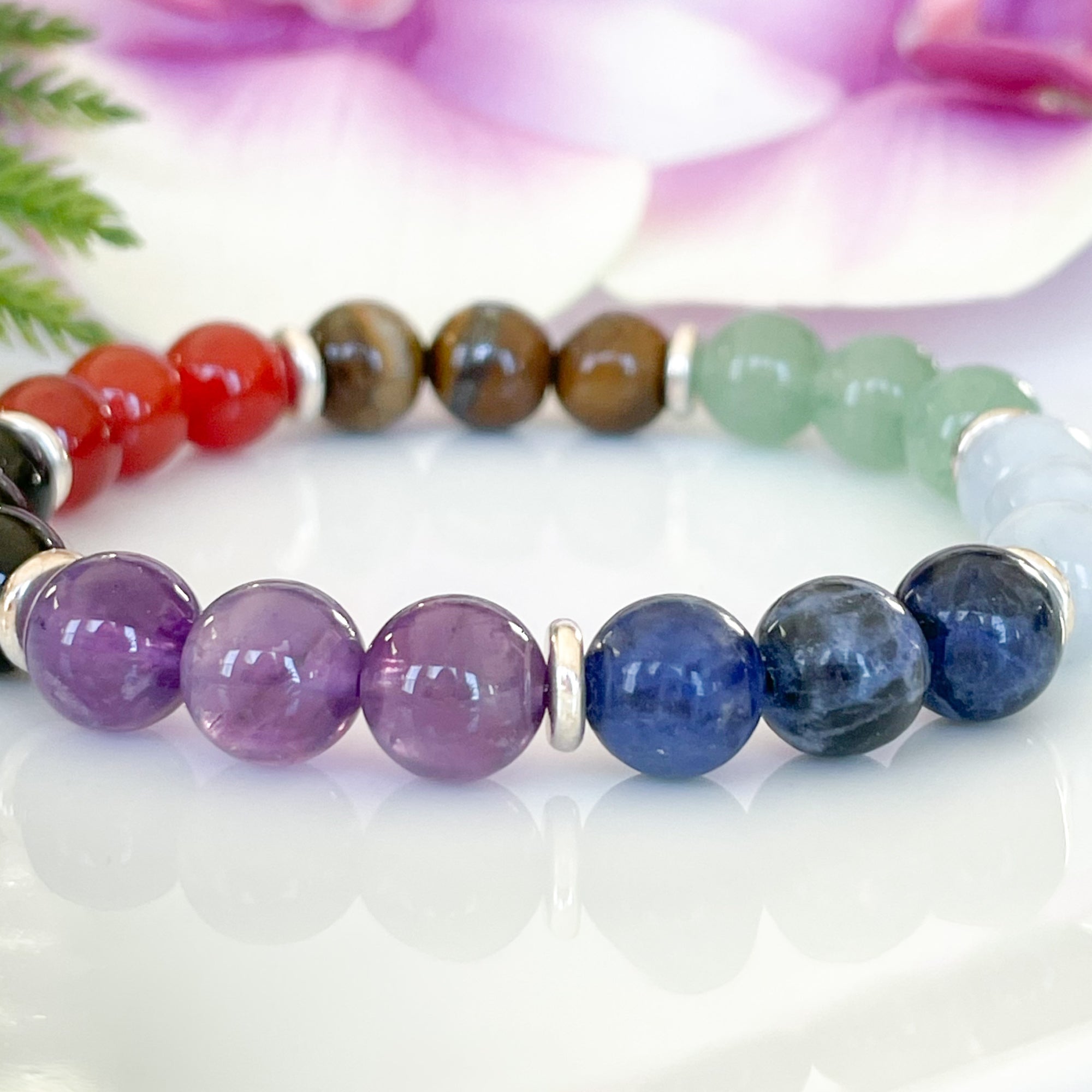 Genuine 7 Chakra Healing Crystals Bracelet