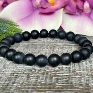 Black Onyx Beaded Gemstone Bracelet
