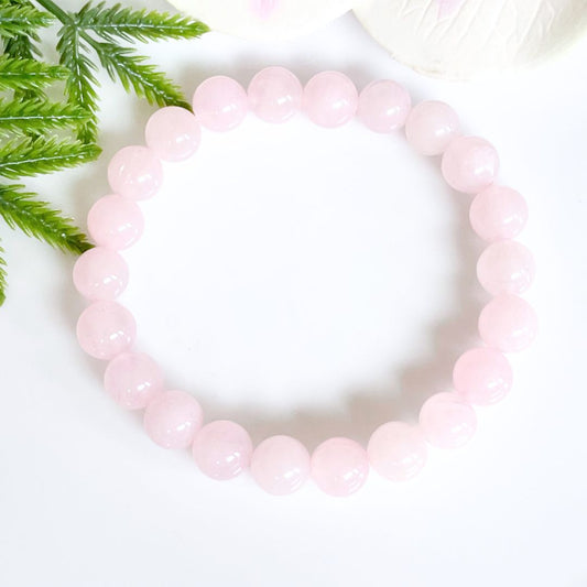 8mm Rose Quartz Crystal Bracelet for Women