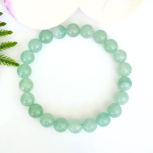 8mm green aventurine beaded bracelet
