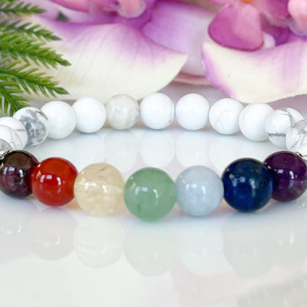 Anxiety Relief Healing Crystal Chakra Bracelet