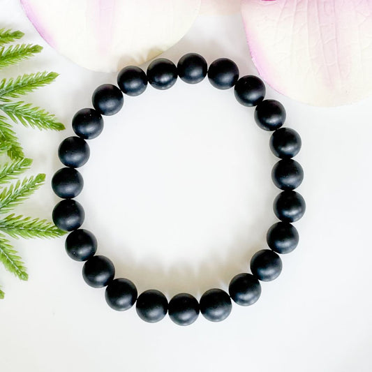 8mm Matte Black Onyx Bracelet