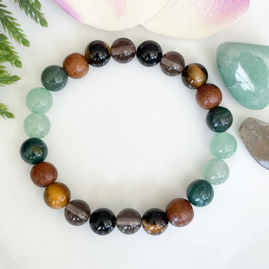 Earth Element Crystal Bracelet overhead view