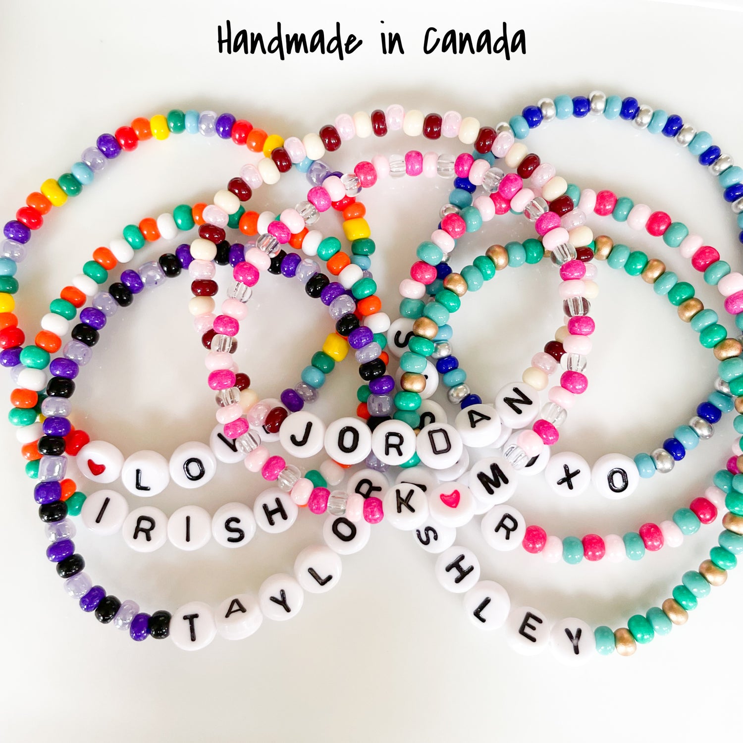 Custom Beaded Name Bracelet with different patterns or choose your own pattern