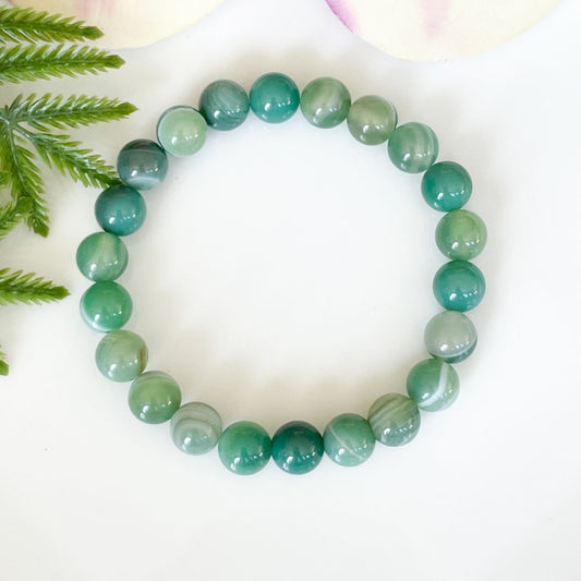 Green Agate Healing Crystals Gemstone Bracelet
