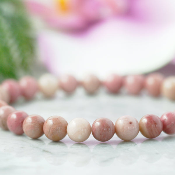 Pink Rhodochrosite Healing Crystals Bracelet