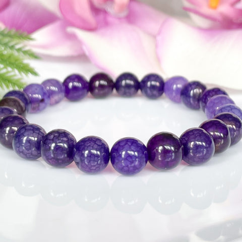 Dragons Vein Agate Beaded Bracelet