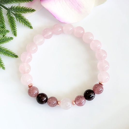 Rose Quartz Bracelet for Love, Luck, and Gratitude