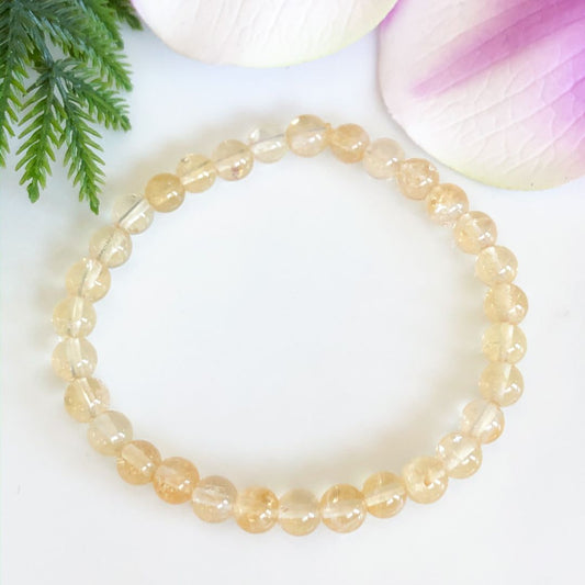 6mm Citrine Crystal Bracelet