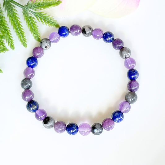 Third Eye Chakra Bracelet with 6mm beads