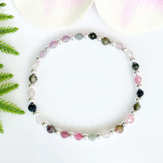 4mm Tourmaline October Birthstone Bracelet
