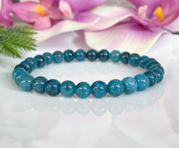 6mm Blue Apatite Healing Crystal Bracelet