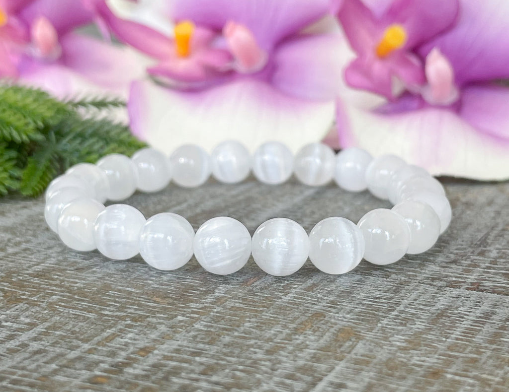 aaa grade selenite healing crystal bracelet