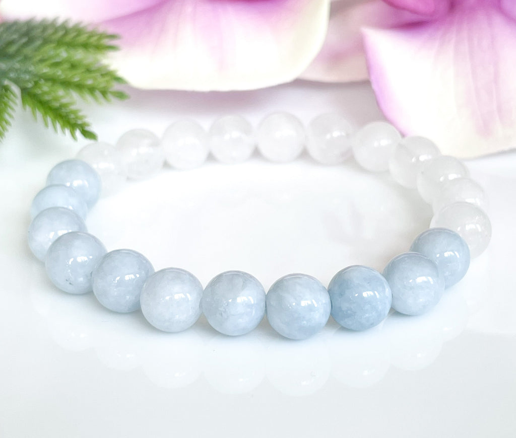 10PCS Natural 8mm Semi-Precious Gemstone Bracelet Set Healing Crystal  Bracelets | eBay
