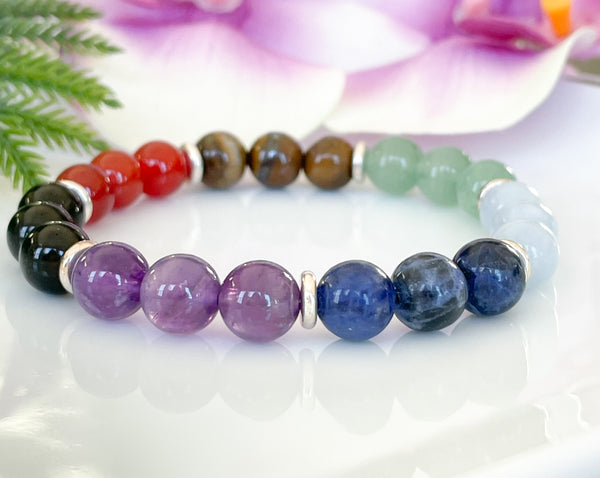 Genuine 7 Chakra Healing Crystals Bracelet