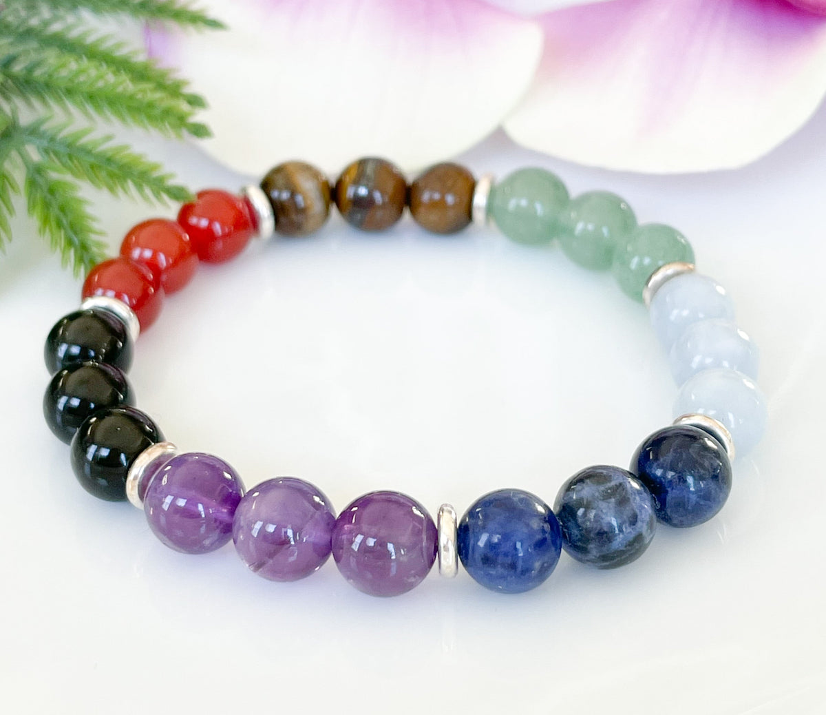 Genuine 7 Chakra Healing Crystals Bracelet EssentialJewelry4u